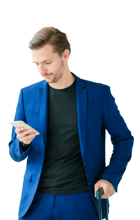 Man with a phone in his hands